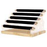 Maxbell Ring Display Stand Women Jewelry Organizer Holder for Home Retail Countertop Black