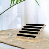 Maxbell Ring Display Stand Women Jewelry Organizer Holder for Home Retail Countertop Black