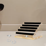 Maxbell Ring Display Stand Women Jewelry Organizer Holder for Home Retail Countertop Black