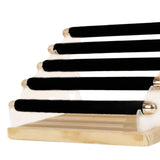 Maxbell Ring Display Stand Women Jewelry Organizer Holder for Home Retail Countertop Black