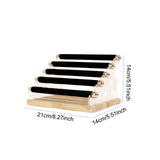 Maxbell Ring Display Stand Women Jewelry Organizer Holder for Home Retail Countertop Black