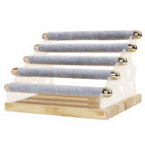 Maxbell Ring Display Stand Women Jewelry Organizer Holder for Home Retail Countertop Gray