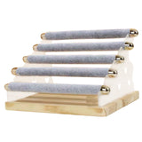 Maxbell Ring Display Stand Women Jewelry Organizer Holder for Home Retail Countertop Gray