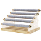 Maxbell Ring Display Stand Women Jewelry Organizer Holder for Home Retail Countertop Gray