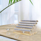 Maxbell Ring Display Stand Women Jewelry Organizer Holder for Home Retail Countertop Gray