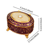 Maxbell Metal Jewelry Box Trendy Desk Trinket Organizer for Pendants Earrings Charms Violet