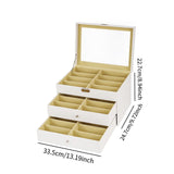 Maxbell Sunglasses Organizer Portable Eyewear Display Case for Dresser Showcase Desk White