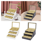 Maxbell Sunglasses Organizer Portable Eyewear Display Case for Dresser Showcase Desk White