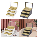 Maxbell Sunglasses Organizer Portable Eyewear Display Case for Dresser Showcase Desk White