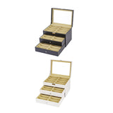 Maxbell Sunglasses Organizer Portable Eyewear Display Case for Dresser Showcase Desk White