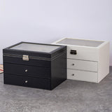 Maxbell Sunglasses Organizer Portable Eyewear Display Case for Dresser Showcase Desk White