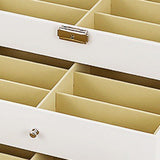 Maxbell Sunglasses Organizer Portable Eyewear Display Case for Dresser Showcase Desk White