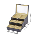 Maxbell Sunglasses Organizer Portable Eyewear Display Case for Dresser Showcase Desk Black