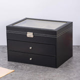 Maxbell Sunglasses Organizer Portable Eyewear Display Case for Dresser Showcase Desk Black