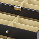 Maxbell Sunglasses Organizer Portable Eyewear Display Case for Dresser Showcase Desk Black