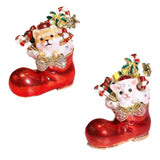 Christmas Trinket Box Decorative Jewelry Organizer Box for Necklace Earrings Dog