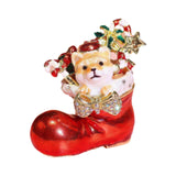 Christmas Trinket Box Decorative Jewelry Organizer Box for Necklace Earrings Dog