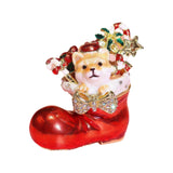 Christmas Trinket Box Decorative Jewelry Organizer Box for Necklace Earrings Dog