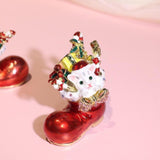 Christmas Trinket Box Decorative Jewelry Organizer Box for Necklace Earrings Cat