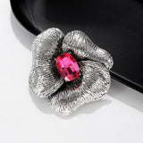 Maxbell Flower Brooch Pin Valentine's Day Gift Thanksgiving Antique Style Lapel Pin Red