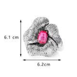 Maxbell Flower Brooch Pin Valentine's Day Gift Thanksgiving Antique Style Lapel Pin Red