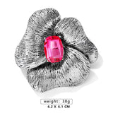 Maxbell Flower Brooch Pin Valentine's Day Gift Thanksgiving Antique Style Lapel Pin Red