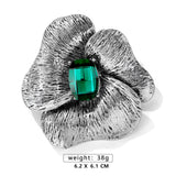 Maxbell Flower Brooch Pin Valentine's Day Gift Thanksgiving Antique Style Lapel Pin Green