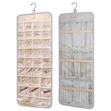 Maxbell Hanging Jewelry Organizer Necklace Wall Earrings Holder for Wall Shop Closet Gray