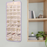 Maxbell Hanging Jewelry Organizer Necklace Wall Earrings Holder for Wall Shop Closet Purple