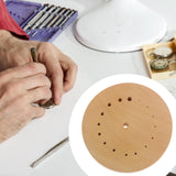 Maxbell Wood Watch Movement Pad Multipurpose Professional Parts Gear Movement Holder With Hole