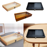 Maxbell Brooch Organizer Honored Medallion Storage Box for Anklets Keepsake Trinkets Wood 38x22x5.5cm