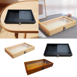 Maxbell Brooch Organizer Honored Medallion Storage Box for Anklets Keepsake Trinkets Wood 38x22x5.5cm