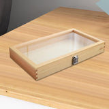 Maxbell Brooch Organizer Honored Medallion Storage Box for Anklets Keepsake Trinkets Wood 38x22x5.5cm
