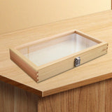 Maxbell Brooch Organizer Honored Medallion Storage Box for Anklets Keepsake Trinkets Wood 38x22x5.5cm