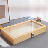 Maxbell Brooch Organizer Honored Medallion Storage Box for Anklets Keepsake Trinkets Wood 38x22x5.5cm