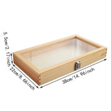 Maxbell Brooch Organizer Honored Medallion Storage Box for Anklets Keepsake Trinkets Wood 38x22x5.5cm
