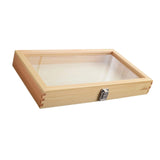 Maxbell Brooch Organizer Honored Medallion Storage Box for Anklets Keepsake Trinkets Wood 38x22x5.5cm