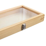 Maxbell Brooch Organizer Honored Medallion Storage Box for Anklets Keepsake Trinkets Wood 38x22x5.5cm