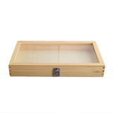Maxbell Brooch Organizer Honored Medallion Storage Box for Anklets Keepsake Trinkets Wood 38x22x5.5cm