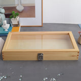 Maxbell Brooch Organizer Honored Medallion Storage Box for Anklets Keepsake Trinkets Wood 38x22x5.5cm