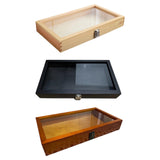 Maxbell Brooch Organizer Honored Medallion Storage Box for Anklets Keepsake Trinkets Wood 38x22x5.5cm