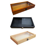 Maxbell Brooch Organizer Honored Medallion Storage Box for Anklets Keepsake Trinkets Wood 38x22x5.5cm