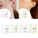 Maxbell 11 Pair Earrings Set Trendy Hoop Earrings for Graduation Engagement Birthday Style A