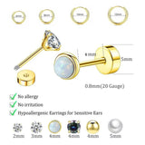 Maxbell 11 Pair Earrings Set Trendy Hoop Earrings for Graduation Engagement Birthday Style C