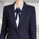 Maxbell Bow Tie for Women Ladies Pre Tied Bowtie for DIY Costume Accessories Working Blue
