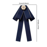 Maxbell Bow Tie for Women Ladies Pre Tied Bowtie for DIY Costume Accessories Working Blue