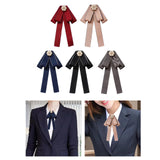 Maxbell Bow Tie for Women Ladies Pre Tied Bowtie for DIY Costume Accessories Working Blue