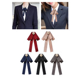 Maxbell Bow Tie for Women Ladies Pre Tied Bowtie for DIY Costume Accessories Working Blue