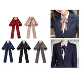 Maxbell Bow Tie for Women Ladies Pre Tied Bowtie for DIY Costume Accessories Working Blue
