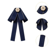 Maxbell Bow Tie for Women Ladies Pre Tied Bowtie for DIY Costume Accessories Working Blue